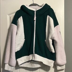 Free People Movement Hit The Slopes Sherpa Fleece Evergreen size M